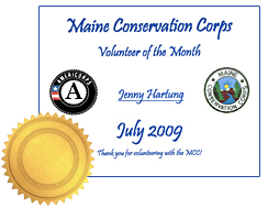 Maine Conservation Corps Award